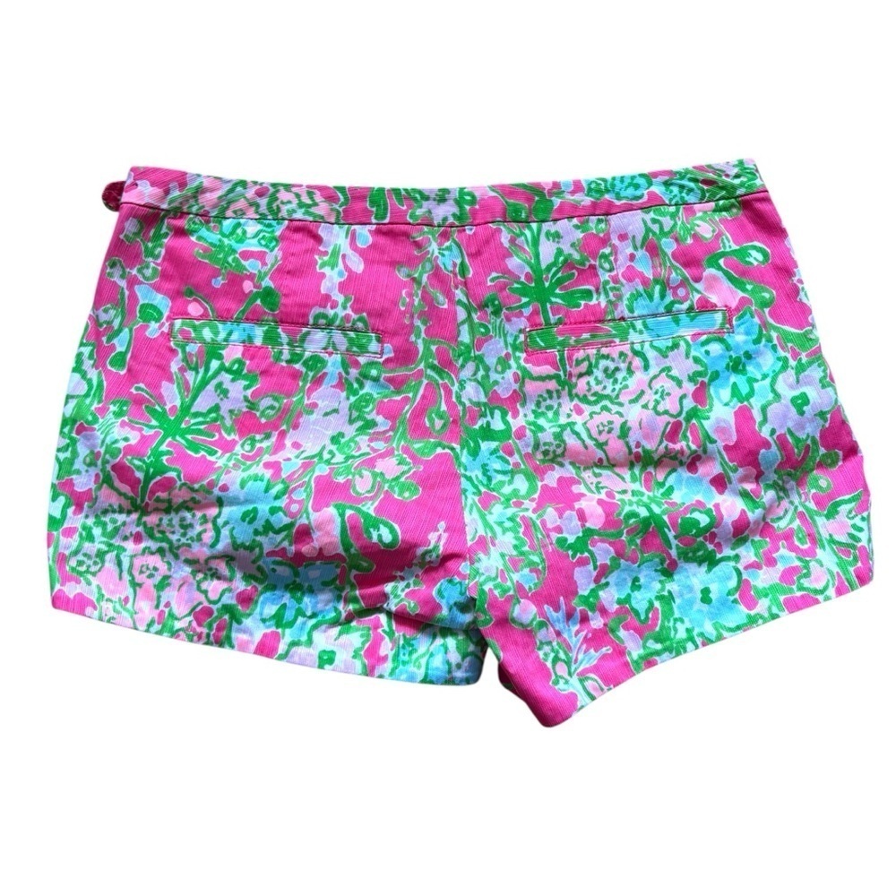 Lilly Pulitzer Adie Shorts Flamingo Pink Womens Size 2 Floral Beach Tropical - Picture 3 of 6
